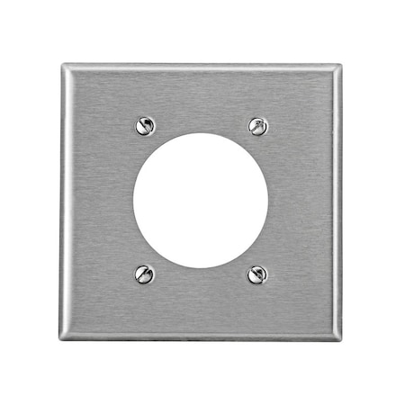 Leviton Leviton Silver 2 gang Stainless Steel Outlet Wall Plate 1 pk 84026-000